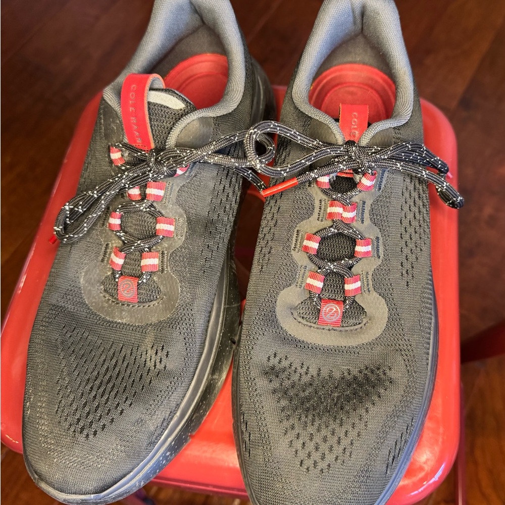 Cole Haan Black and Red Athletic Shoes